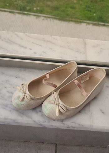 lcw simli Bej Kız Çocuk Fiyonklu Babet - Görsel 2