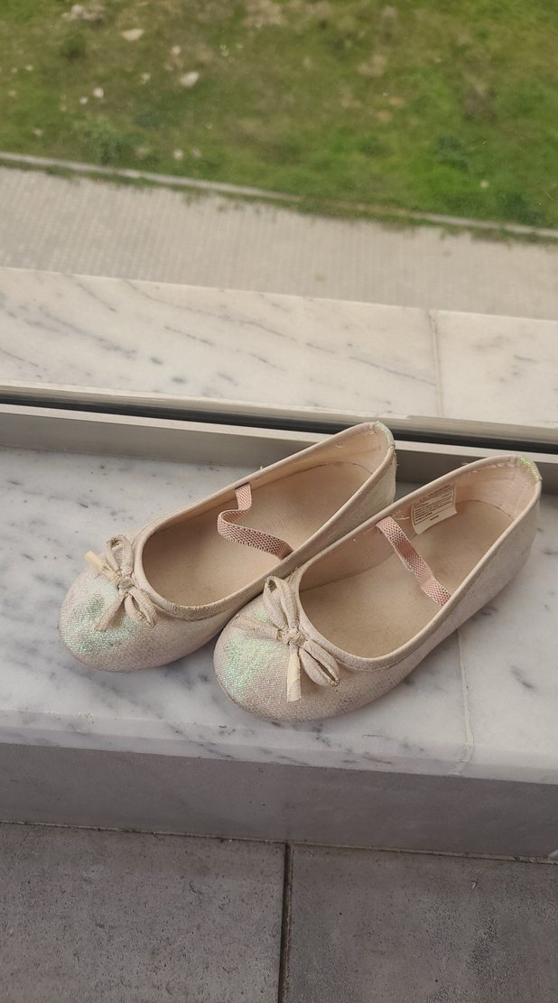 lcw simli Bej Kız Çocuk Fiyonklu Babet - Görsel 2