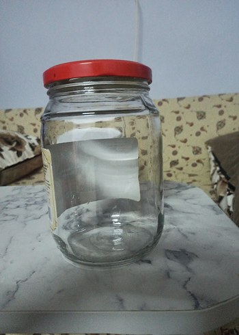 Kırmızı Kapaklı 1 kg Cam Saklama Kavanozu - Görsel 2