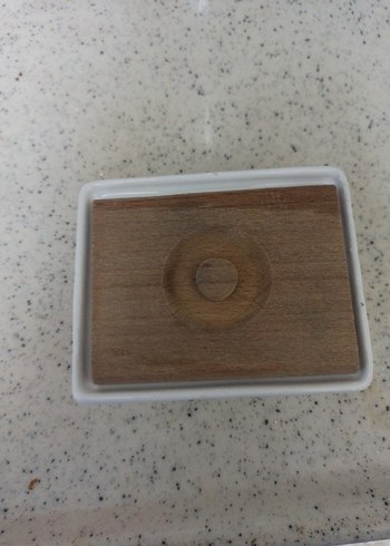 Ahşap Kapaklı Beyaz Saklama Kabı - Görsel 2