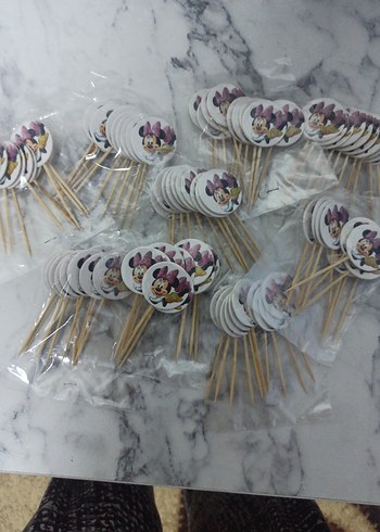 Renkli Minnie Mouse Kürdanlar - Görsel 3