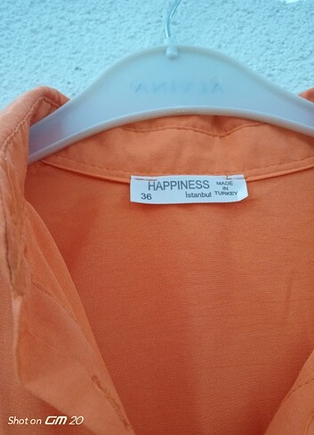 Happiness Turuncu kadın gömlek