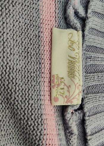 Kız Çocuk Kapüşonlu V Yaka Triko Süveter - Görsel 4