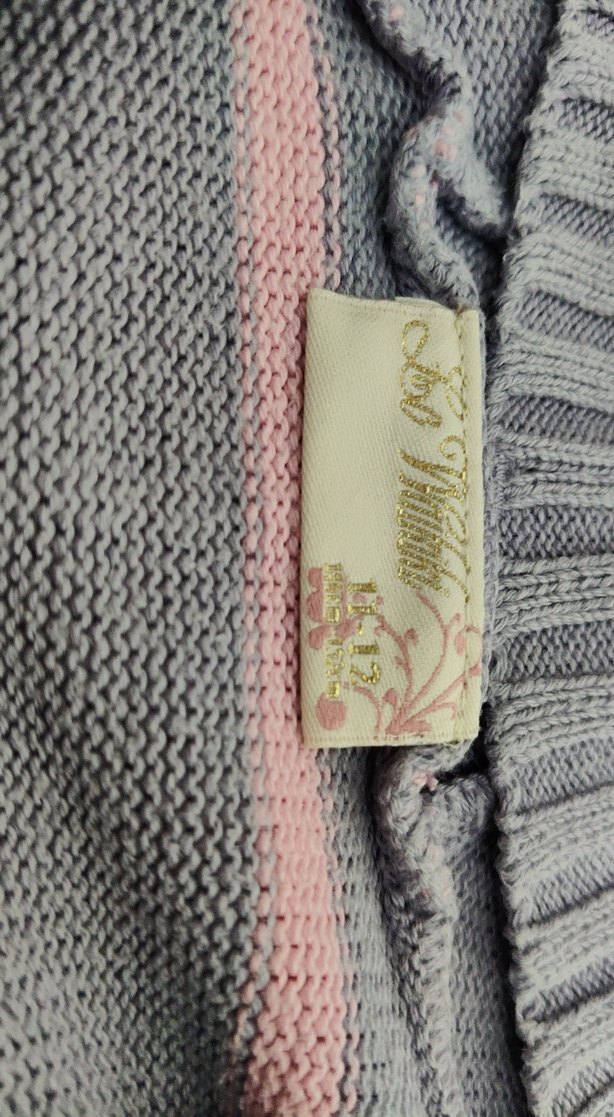 Kız Çocuk Kapüşonlu V Yaka Triko Süveter - Görsel 4