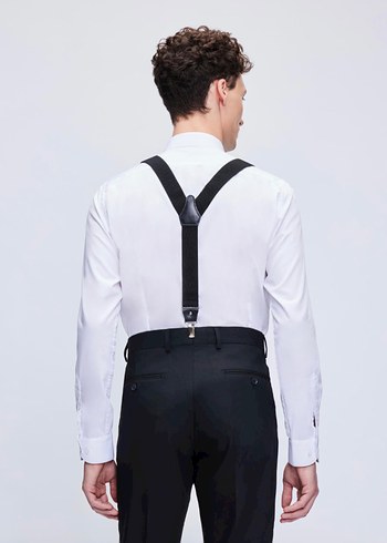 Erkek Siyah Askılı Pantolon Askısı - Görsel 2