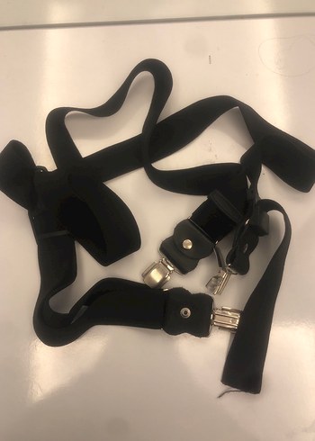 Erkek Siyah Askılı Pantolon Askısı - Görsel 3