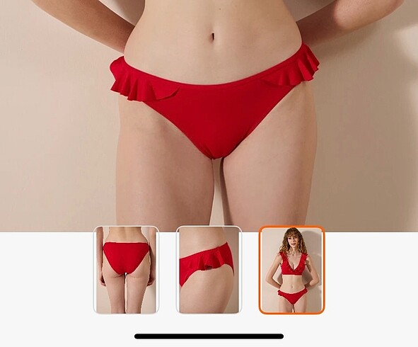 Kırmızı bikini altı