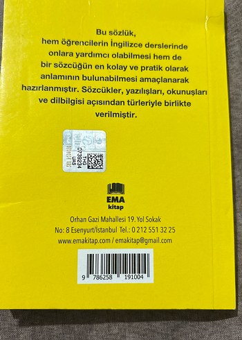 EMA İngilizce-Türkçe Sözlük Kitap - Görsel 2