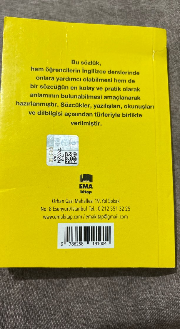 EMA İngilizce-Türkçe Sözlük Kitap - Görsel 2