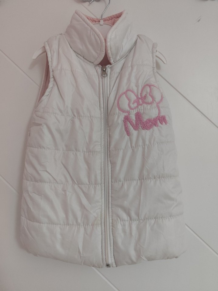 Kız Çocuk Beyaz Nakışlı Fermuarlı Yelek - Görsel 2