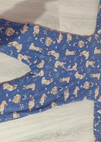 Mavi Tavşan Desenli Çocuk Uyku Tulumu - Görsel 7
