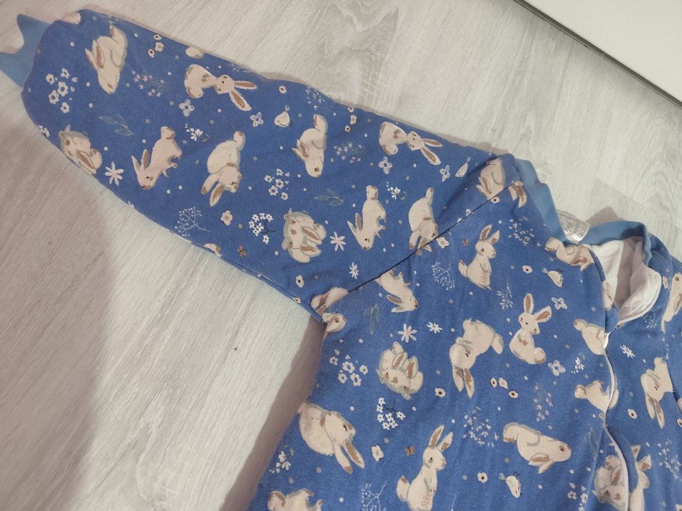 Mavi Tavşan Desenli Çocuk Uyku Tulumu - Görsel 3