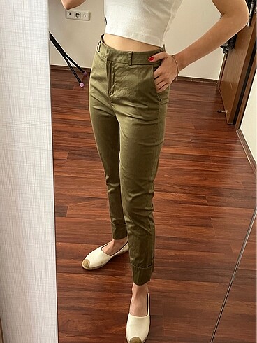 Koton haki yeşil kumaş pantolon