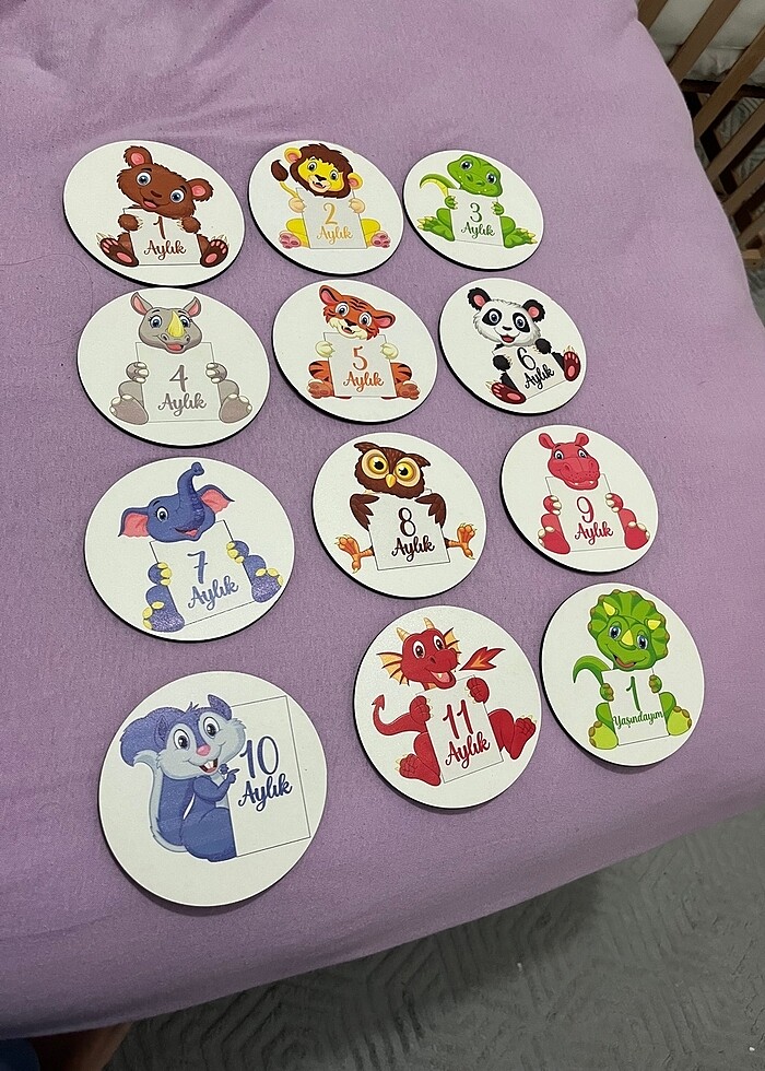 Aylık bebek kartları - Görsel 3