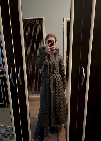 38 beden koyu yeşil mont - Görsel 3