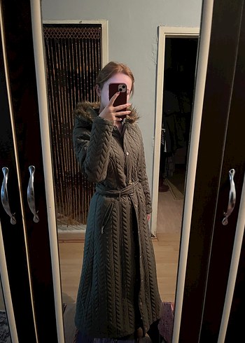 38 beden koyu yeşil mont - Görsel 2