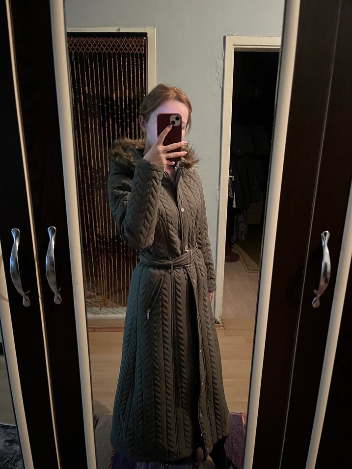 38 beden koyu yeşil mont - Görsel 2