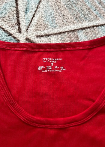 S beden Kırmızı Tişört crop - Görsel 2