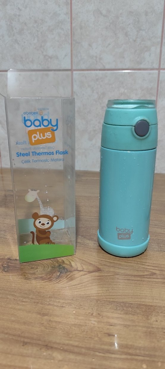 Turkuaz Renkli Çocuk Termos Şişesi - Görsel 2