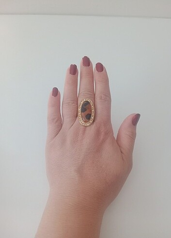 Leopar Ayarlanabilir Yüzük - Görsel 5