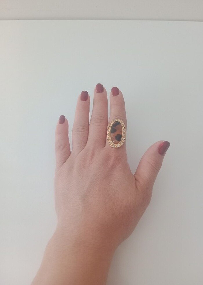 Leopar Ayarlanabilir Yüzük - Görsel 4