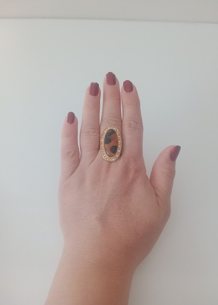 Leopar Ayarlanabilir Yüzük - Görsel 5