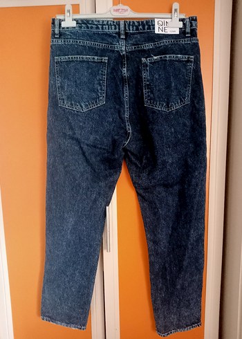 Kadın Gri Mavi Tie-Dye Denim Pantolon