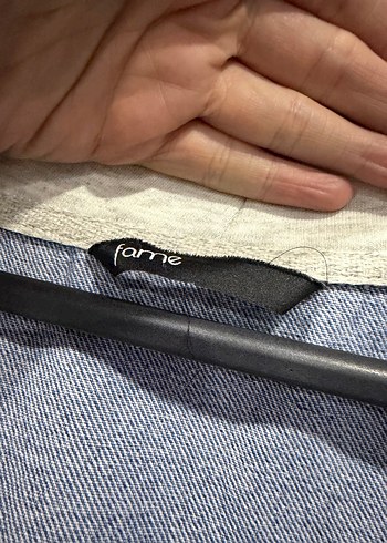 Düğmeli Mavi Kot ve Örgü Detaylı Kadın Ceket - Görsel 4