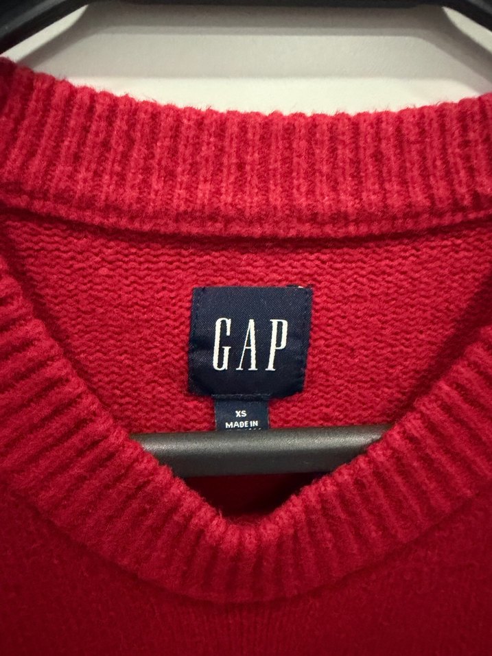 Kadın Kırmızı Yün Bisiklet Yaka Kazak - Görsel 3