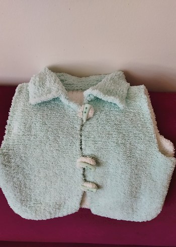 Kız Çocuk Gri Triko Yelek - Görsel 2