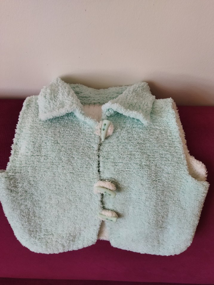 Kız Çocuk Gri Triko Yelek - Görsel 2