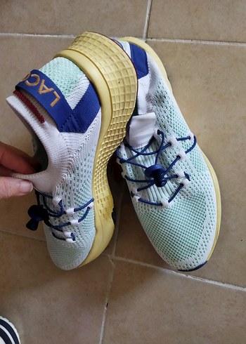 #lacoste#Renkli Mavi Bağcıklı  Spor Ayakkabı - Görsel 2