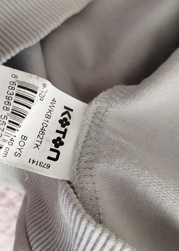 Erkek Çocuk Gri Kapüşonlu Sweatshirt - Görsel 4