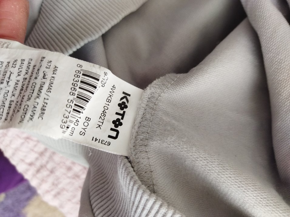 Erkek Çocuk Gri Kapüşonlu Sweatshirt - Görsel 4