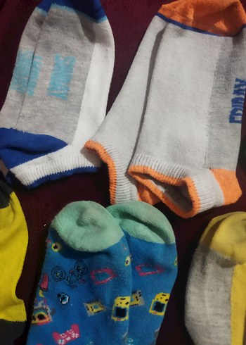 Çocuklar için Renkli Desenli Çorap Seti - Görsel 5