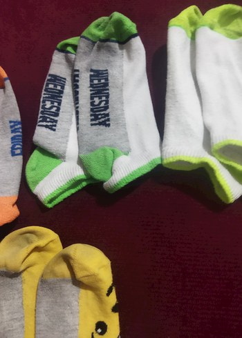 Çocuklar için Renkli Desenli Çorap Seti - Görsel 4