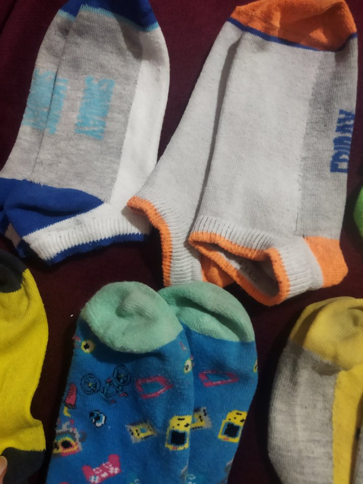 Çocuklar için Renkli Desenli Çorap Seti - Görsel 5