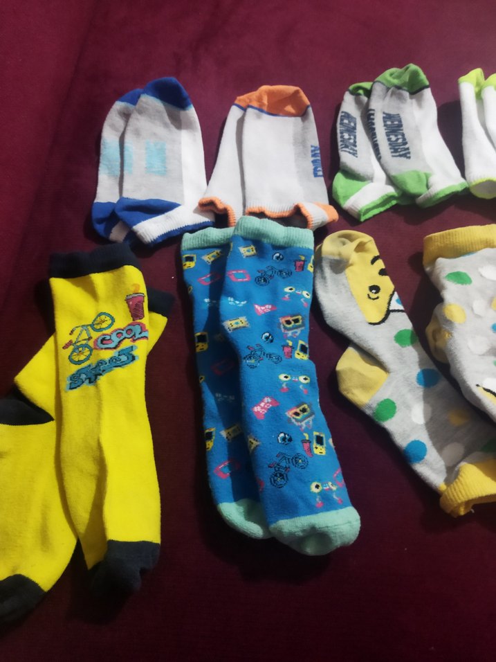 Çocuklar için Renkli Desenli Çorap Seti - Görsel 3