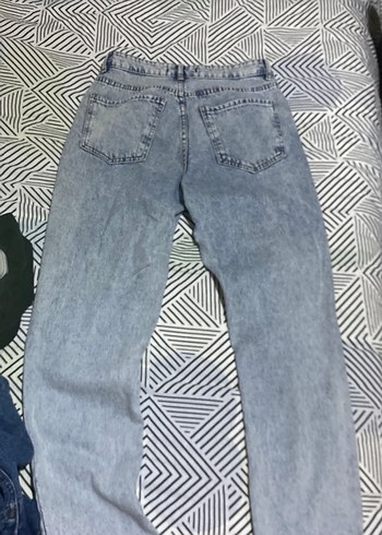 Kadın Gri Mavi Tie-Dye Denim Jean - Görsel 3