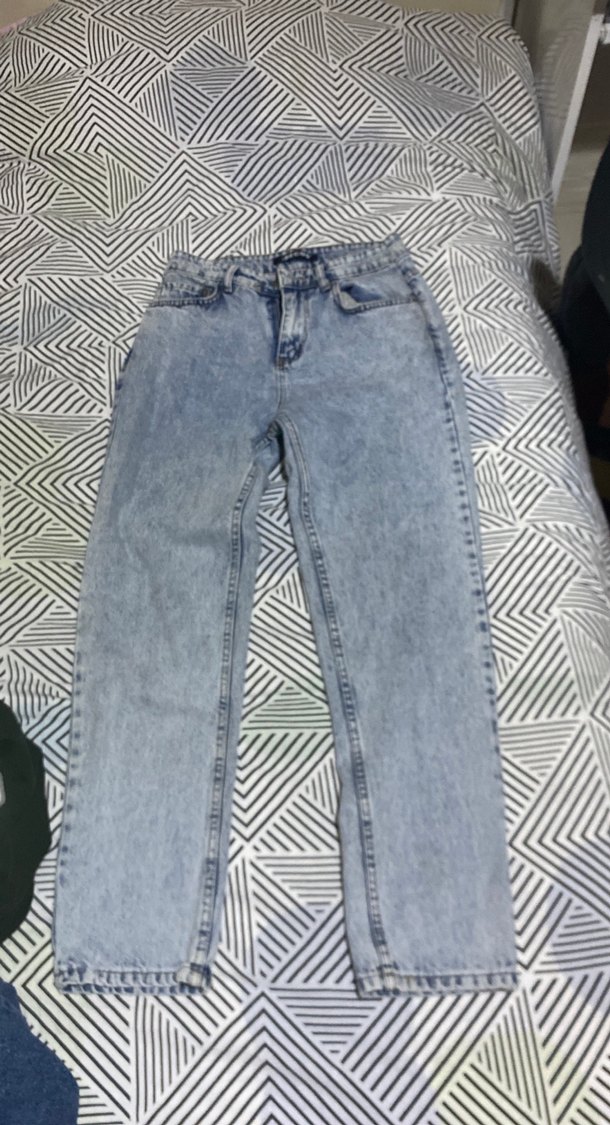 Kadın Gri Mavi Tie-Dye Denim Jean - Görsel 2