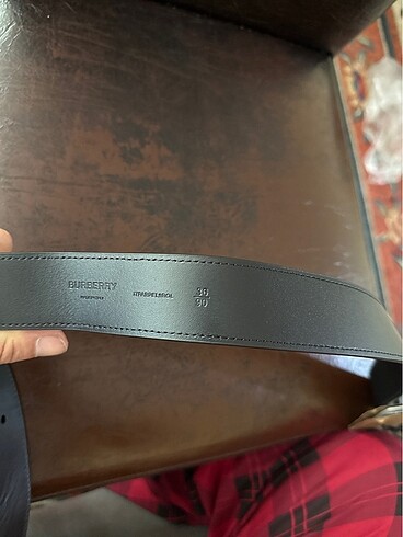 l/xl Beden siyah Renk Burberry kuzu derisi kemer