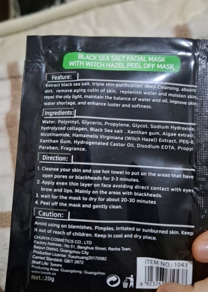 Siyah nokta maskesi  - Görsel 3