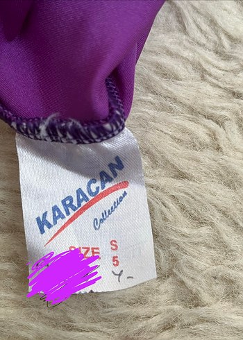 Uzun Kollu Mor Renkli Kız jimnastik mayo - Görsel 2