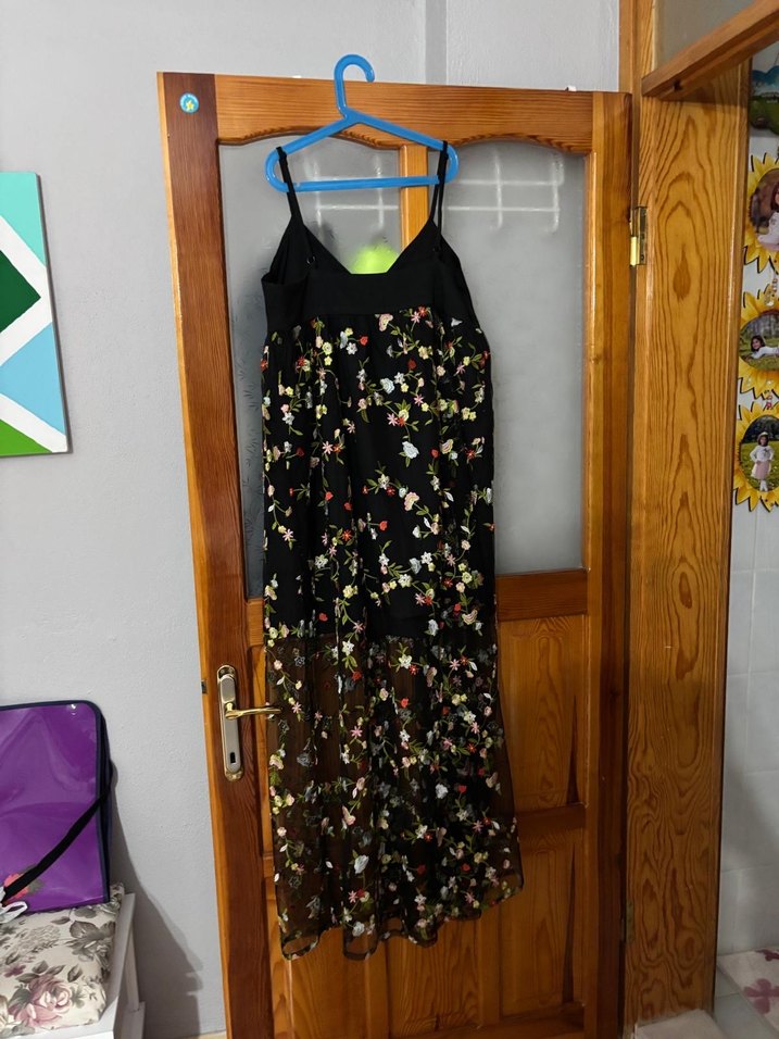 Nakışlı Dantel Detaylı Bohem Uzun elbise - Görsel 2