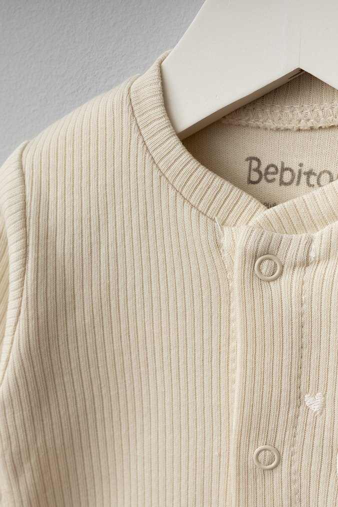 Yenidoğon Ayıcık Desenli 5'li Zıbın Seti - Görsel 3