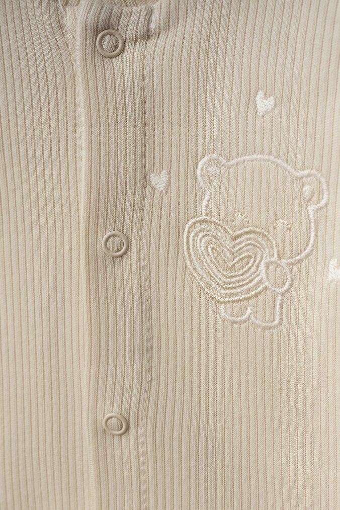 Yenidoğon Ayıcık Desenli 5'li Zıbın Seti - Görsel 4