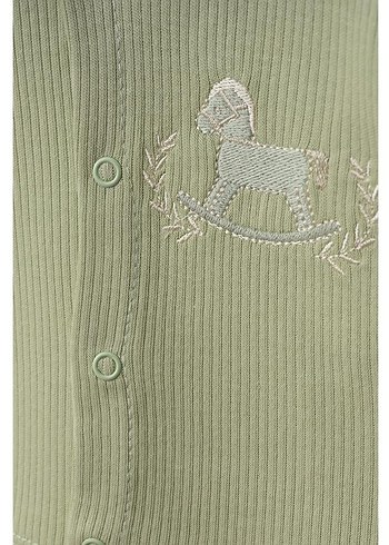 Bebitof At Nakışlı Beş Parça Zıbın Seti. %100 Pamuk - Görsel 2