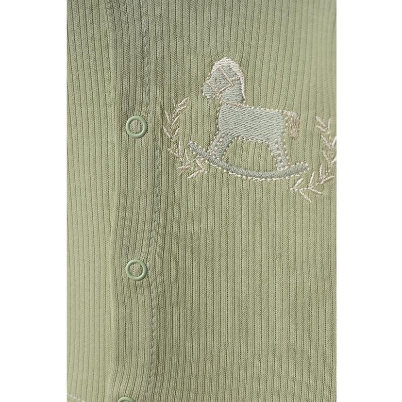 Bebitof At Nakışlı Beş Parça Zıbın Seti. %100 Pamuk - Görsel 2