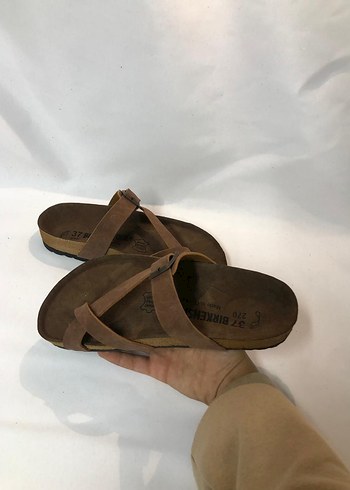 Birkenstock Kahverengi Süet Tokalı Birkenstock Terlik