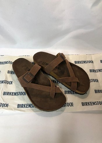 Kahverengi Süet Tokalı Birkenstock Terlik